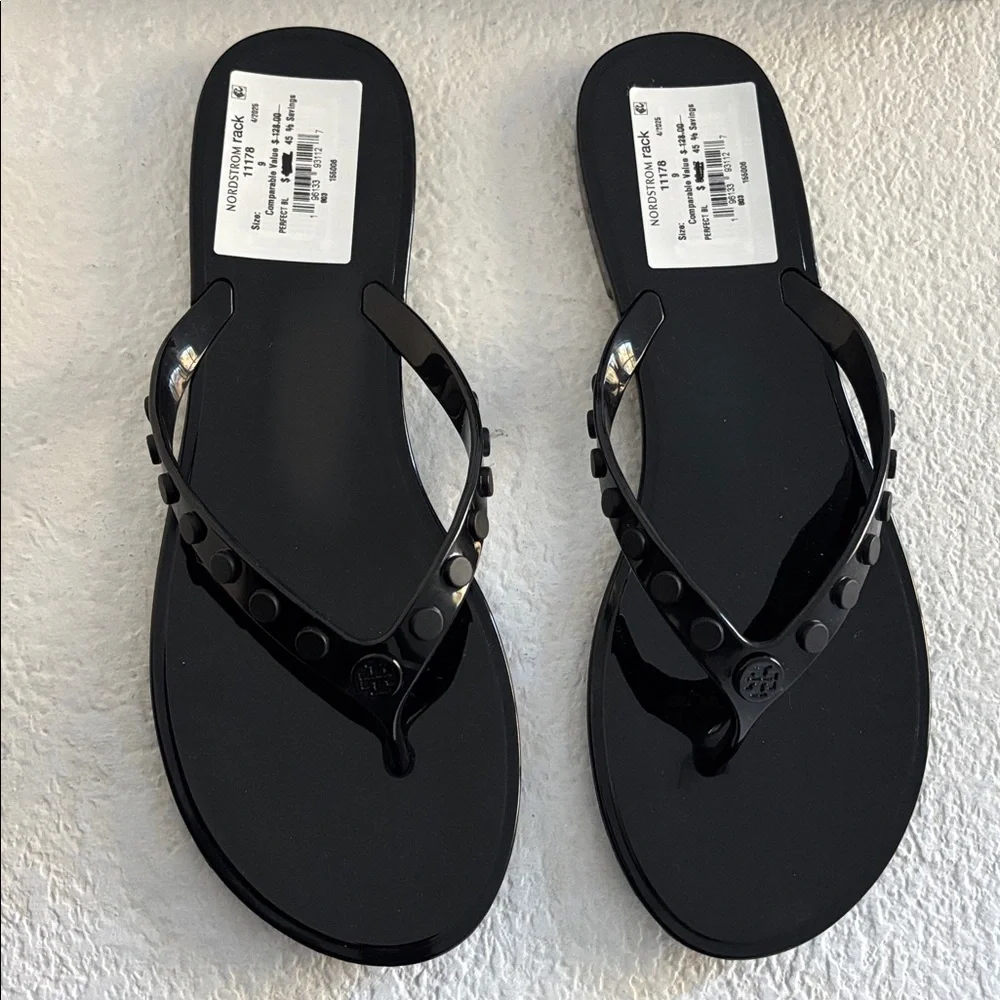 Tory Burch Studded Jelly Flip Flops